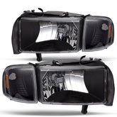 VehicleAid Headlights For 1994-2002 Dodge Ram 2500 3500 Pickup